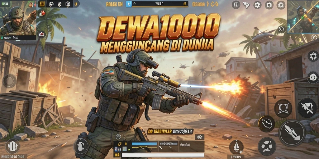Screenshot gameplay DEWA1000 yang mendebarkan dalam aksi Battle Royale.