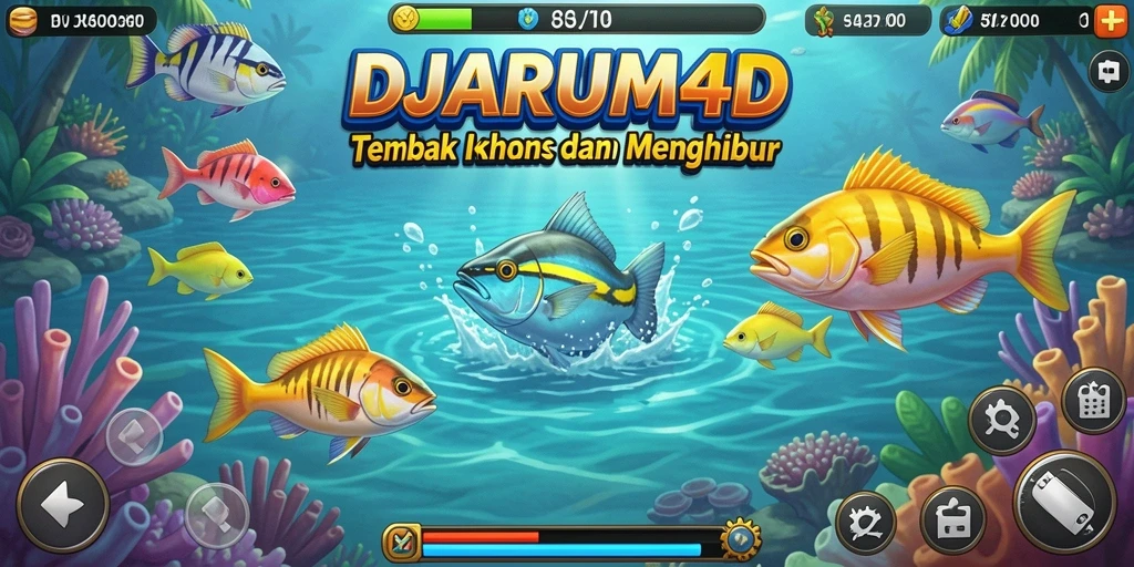 Screenshot gameplay DJARUM4D menampilkan aksi menembak ikan yang seru.