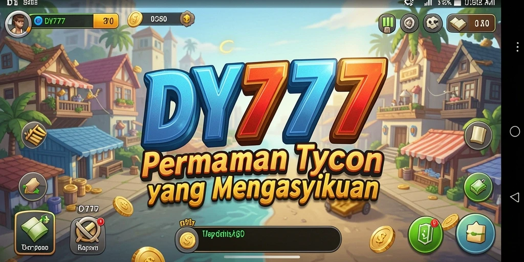 Tampilan gameplay <strong>DY777</strong> menampilkan manajemen bisnis yang dinamis dan menantang.