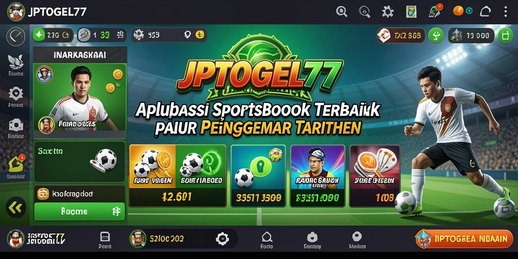 Tampilan menarik dari antarmuka JPTOGEL77 saat taruhan olahraga.