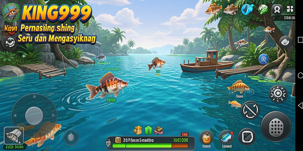 Tampilan aksi memancing yang seru dan mendebarkan dalam KING999.