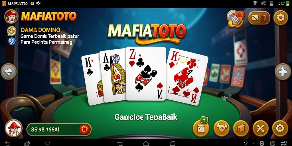 Tampilan gameplay seru MAFIATOTO saat bermain Domino.