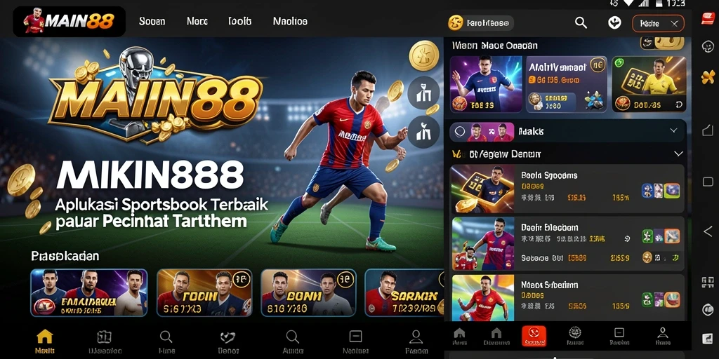 Screenshot MAIN88 menunjukkan tampilan menarik dari antarmuka Sportsbook.