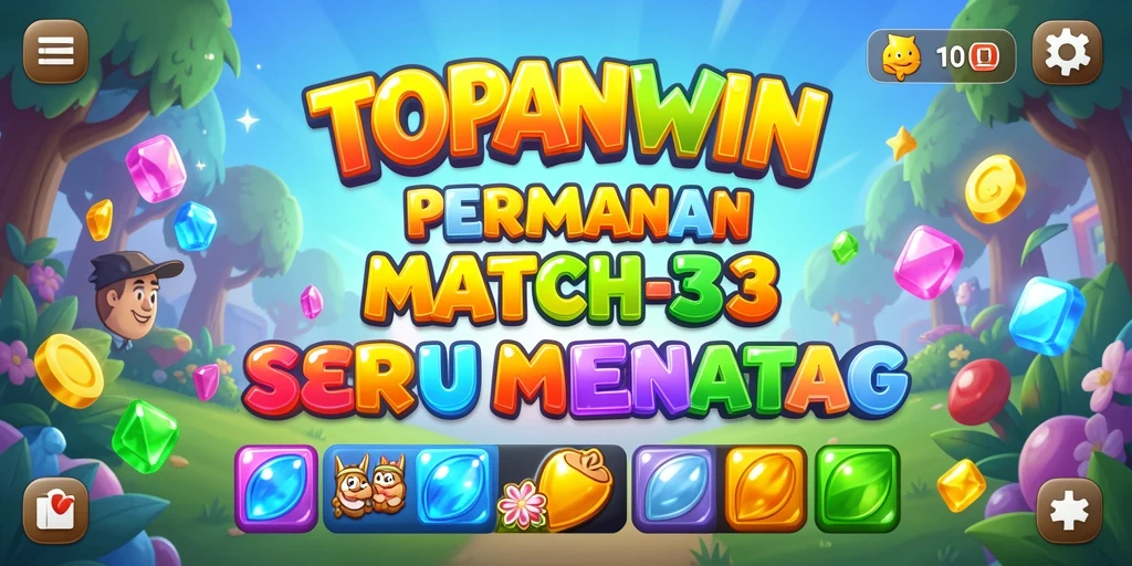 Tangkapan layar gameplay seru dari TOPANWIN dengan tantangan Match-3.